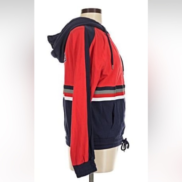 Varsity Style Red and Blue Women's Jacket - Picture 4 of 6